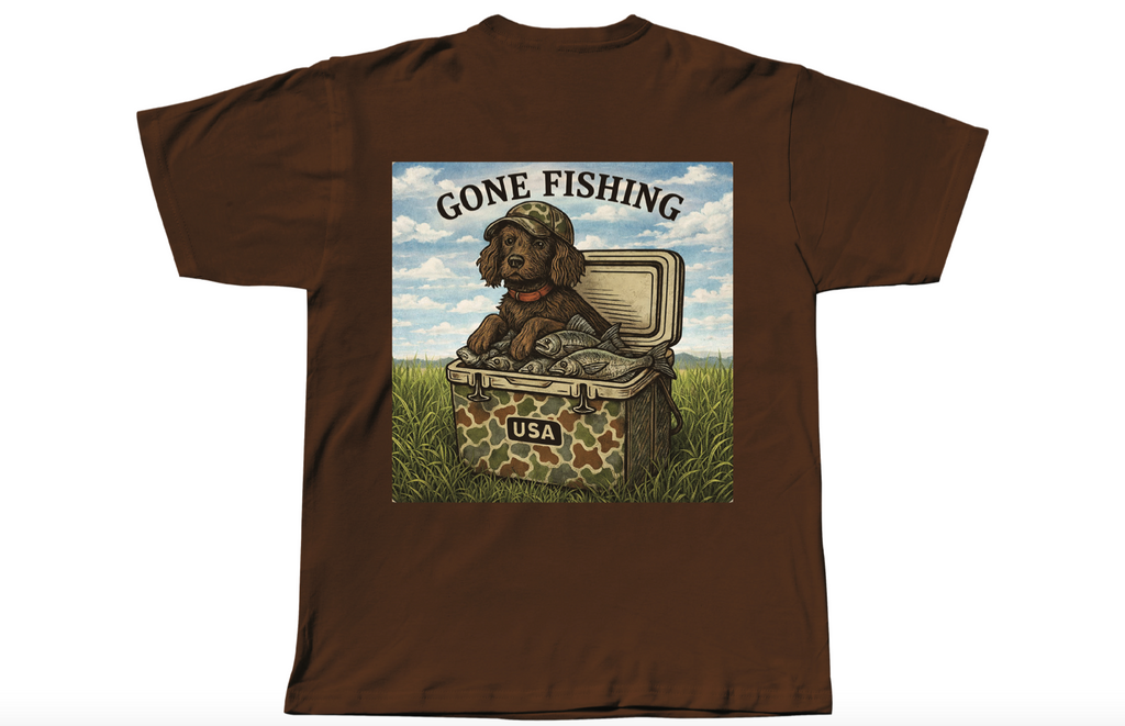 Brown "Gone Fishing" Shirt