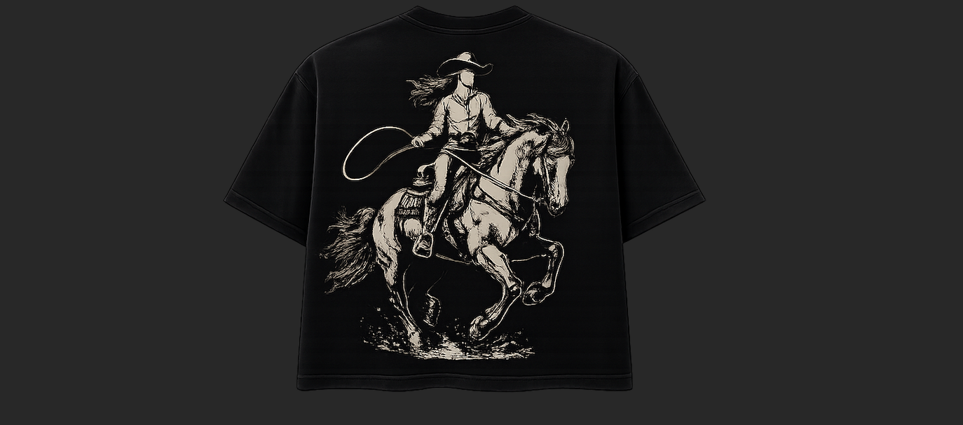 Black "Cowgirl" Shirt